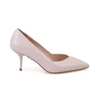 Kadın Pudra Kroko Baskılı Rugan Deri Stiletto