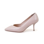 Kadın Pudra Kroko Baskılı Rugan Deri Stiletto