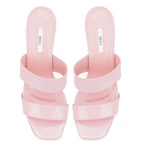 Kadın Pudra Rugan Deri Platformlu Terlik