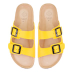 Kadın Sarı Ayarlanabilir Tokalı Terlik