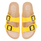Kadın Sarı Ayarlanabilir Tokalı Terlik