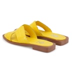 Kadın Sarı Deri Terlik