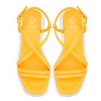 Kadın Sarı Dolgu Tabanlı Sandalet