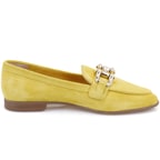 Kadın Sarı Süet Deri Loafer