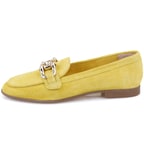 Kadın Sarı Süet Deri Loafer