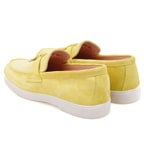 Kadın Sarı Süet Deri Loafer