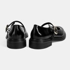 Kadın Siyah Ayarlanabilir Metal Tokalı Mary Jane Ayakkabı