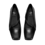 Kadın Siyah Ayarlanabilir Tokalı Deri Babet