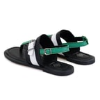 Kadın Siyah Ayarlanabilir Tokalı Deri Terlik