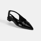 Kadın Siyah Ayarlanabilir Tokalı Rugan Babet