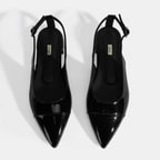 Kadın Siyah Ayarlanabilir Tokalı Rugan Babet