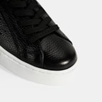 Kadın Siyah Bağcıklı Deri Günlük Ayakkabı