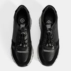 Kadın Siyah Bağcıklı Deri Spor Ayakkabı