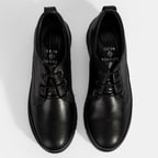 Kadın Siyah Bağcıklı DesaComfort Deri Ayakkabı