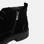 Kadın Siyah Bağcıklı Süet Bot