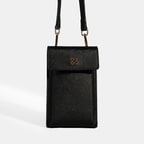 Kadın Siyah Çapraz Telefon Çantası 