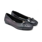 Kadın Siyah Deri Babet