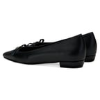 Kadın Siyah Deri Babet