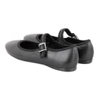 Kadın Siyah Deri Babet