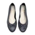 Kadın Siyah Deri Babet