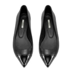 Kadın Siyah Deri Babet