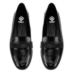 Kadın Siyah Deri Babet