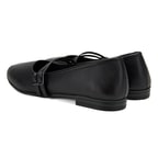 Kadın Siyah Deri Babet