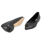 Kadın Siyah Deri Babet