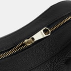 Kadın Siyah Deri Çanta Aksesuarlı Büyük Omuz Çantası