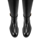 Kadın Siyah Deri Çizme