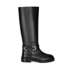 Kadın Siyah Deri Çizme