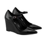 Kadın Siyah Deri Klasik Ayakkabı