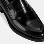 Kadın Siyah Deri Loafer