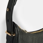 Kadın Siyah Deri Omuz Çantası