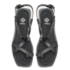 Kadın Siyah Deri Sandalet