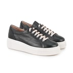 Kadın Siyah Deri Spor Ayakkabı