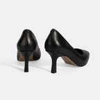 Kadın Siyah Deri Stiletto