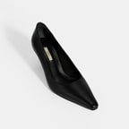 Kadın Siyah Deri Stiletto