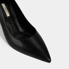 Kadın Siyah Deri Stiletto