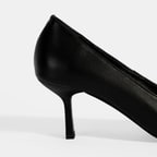 Kadın Siyah Deri Stiletto