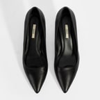 Kadın Siyah Deri Stiletto