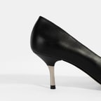 Kadın Siyah Deri Stiletto