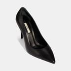 Kadın Siyah Deri Stiletto