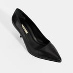 Kadın Siyah Deri Stiletto