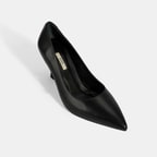 Kadın Siyah Deri Stiletto