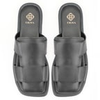 Kadın Siyah Deri Terlik