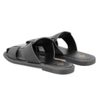 Kadın Siyah Deri Terlik