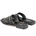 Kadın Siyah Deri Terlik