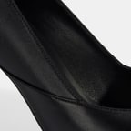 Kadın Siyah Deri Topuklu Klasik Ayakkabı