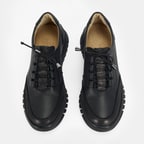 Kadın Siyah DesaComfort Deri Bağcıklı Günlük Ayakkabı